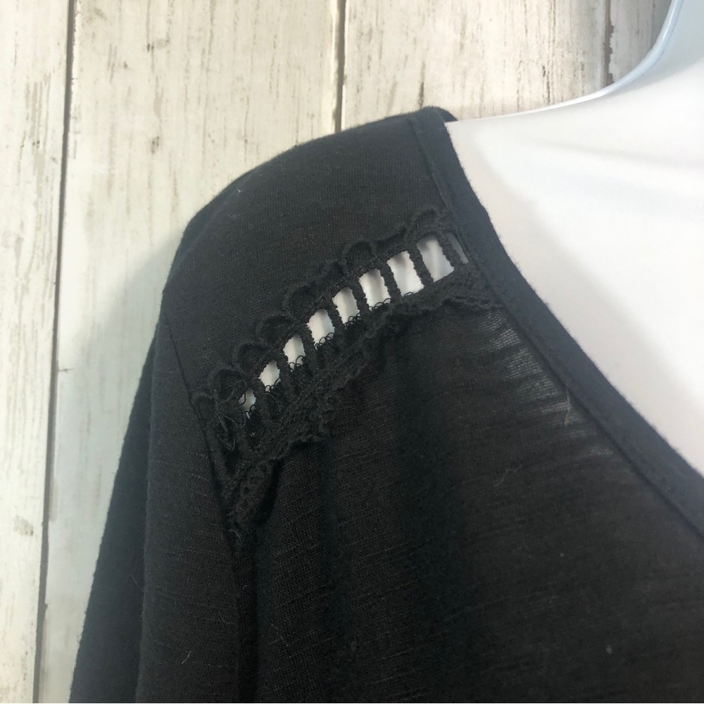 Takara Lace Up Tie Back Bell Sleeves Blouse Medium - Picture 5 of 6